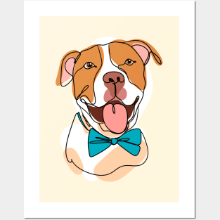 Cute dog with goofy smile Posters and Art